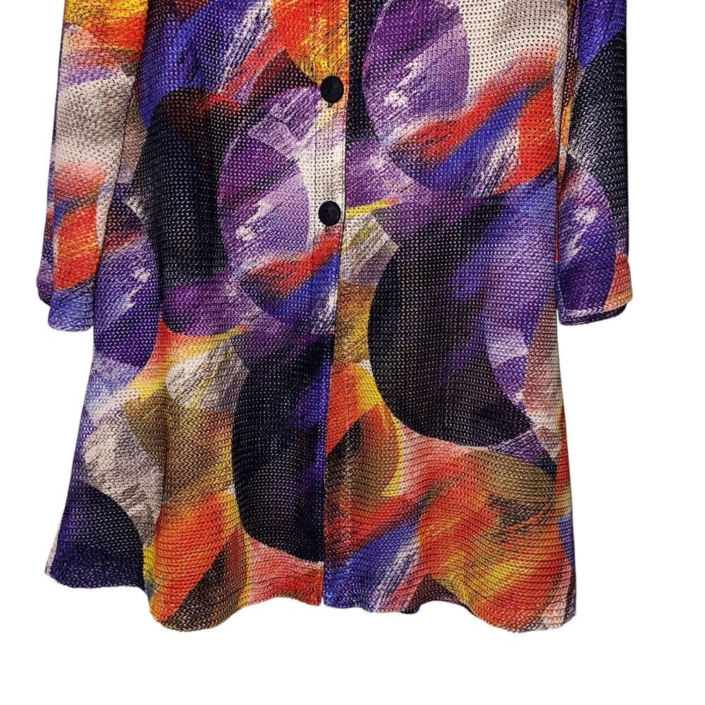Joseph Ribkoff Abstract Print Button Front Jacket Multi Color 8 - Picture 10 of 11